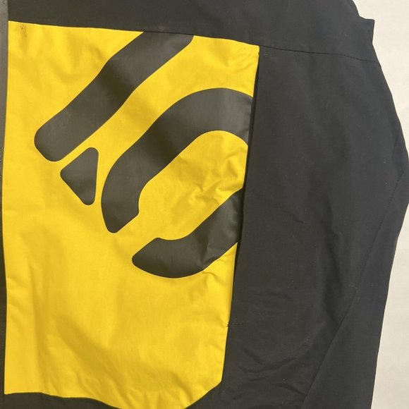 Adidas Five Ten All Mountain RAIN.RDY Jacket | Black Hazy Yellow XL X-Large Hood - Picture 5 of 9